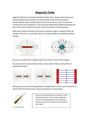 AQA A-level Physics: Magnetic Fields (notes and question booklet)