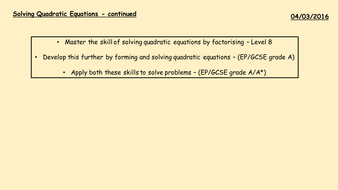 equations and problem solving