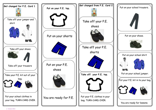 SEN Visual support getting ready for PE | Teaching Resources