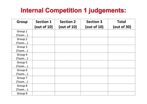 Primary school or SEN School Competition (Art, DT, English, PE ...