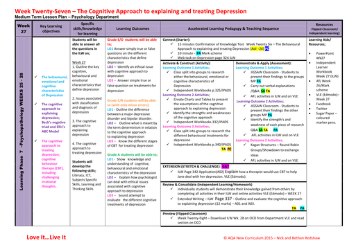 MTLP Lesson Plan - Week 27 Depression