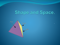 Shape and Space. Maths Functional Skills Level 1. | Teaching Resources
