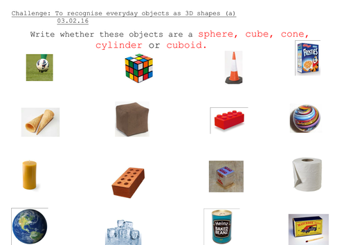 Year 2 - 3D shape properties by dorset24 - Teaching Resources - TES