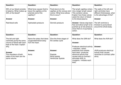 Transport System  Cards and Revision: Transport in plants & human circulatory &  lymphatic system