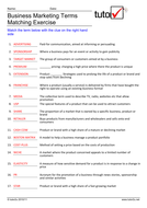 Marketing Exercise - Key Terms Activity | Teaching Resources