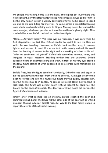 Suspense story in english 200 words image