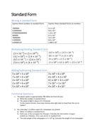 Standard Form Worksheet by dannypeaker - Teaching Resources - Tes