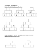 Multiplying fractions pyramid | Teaching Resources