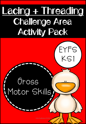 Lacing and Threading Challenge Area Activity Pack (EYFS/KS1)