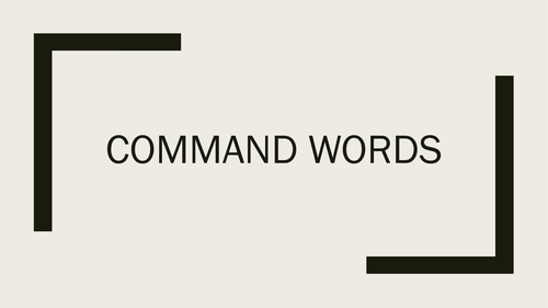 Command Words 