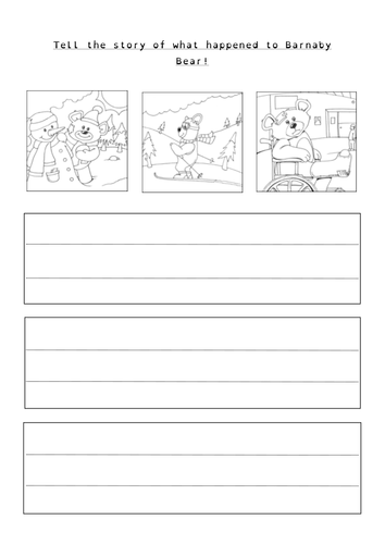 Barnaby Bear and the ski trip writing frame | Teaching Resources