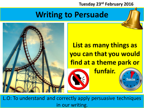 Writing to Persuade - AFORREST Techniques (KS3/ KS4)