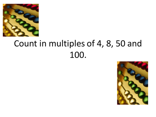 Multiples of 4, 8, 50 and 100 by mrsnolan46 Teaching