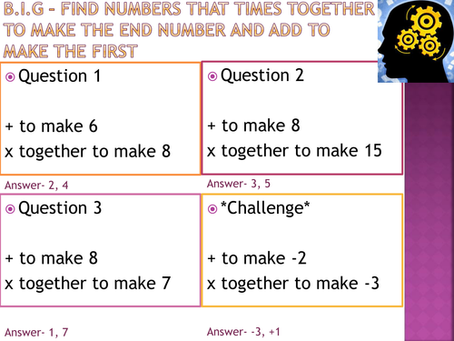 Factoring quadratics