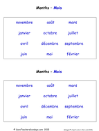 Months in French KS2 worksheets, activities and flashcards by ...