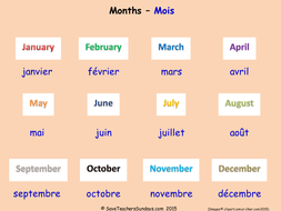 Months in French KS2 worksheets, activities and flashcards | Teaching ...