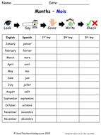 months in french ks2 worksheets activities and flashcards teaching