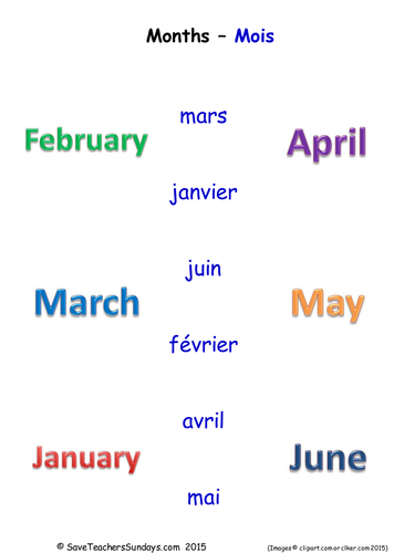 Months in French KS2 worksheets, activities and flashcards | Teaching ...