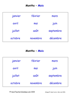 Months in French KS2 worksheets, activities and flashcards | Teaching ...