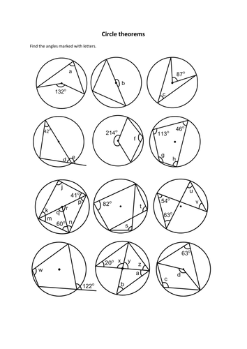 Circle theorems revision/consolidation by alicecreswick - Teaching