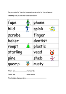 Phonics screening word list picture
