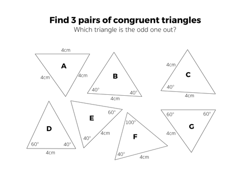 congruent triangles complete lesson by tomotoole teaching resources