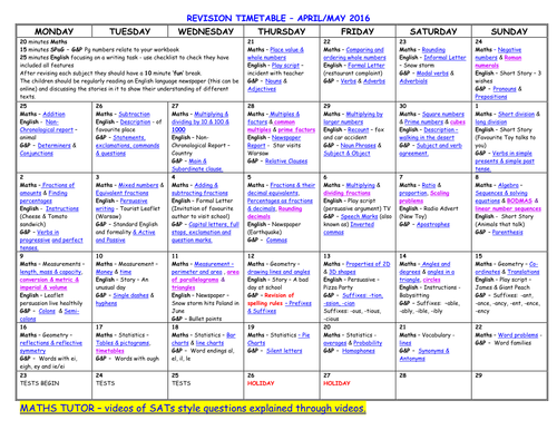 grade math 4th tutorial Teaching Revision 6  Loz2710red Timetable  Year by