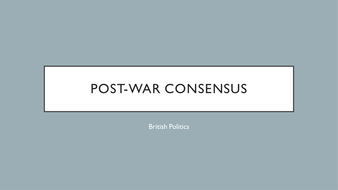 post war consensus