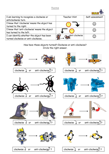 Clockwise and anti-clockwise year 2 maths by whitney8 - Teaching