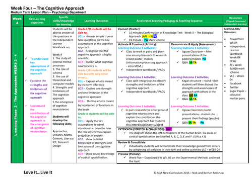 MTLP Lesson Plan - Week 04 The Cognitive Approach