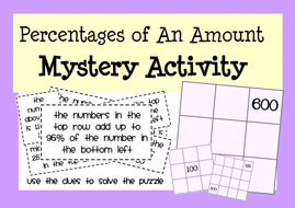 percentages puzzles calculating activities