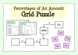 Calculating Percentages - Activities & Puzzles | Teaching Resources