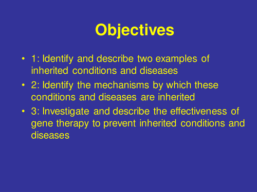 Inherited Diseases and Gene Therapy for A Level and BTEC Biology: 2 RESOURCES