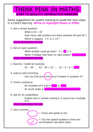 Think Pink in Maths, a guide to interactive feedback marking | Teaching ...