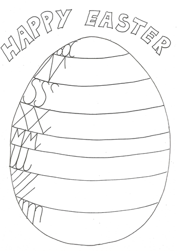 Easter Egg handwriting