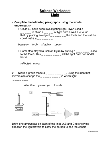 year 6 science light powerpoint presentation with images lesson ideas mtp and worksheets teaching resources