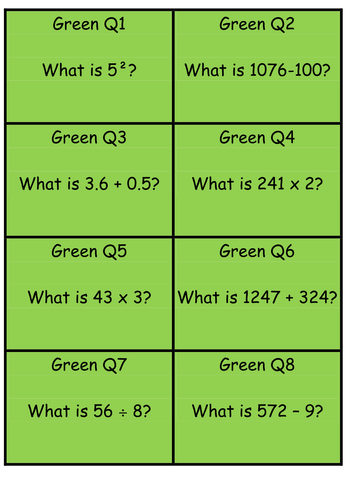 Y6 SATs Arithmetic revision treasure hunt