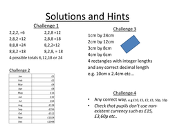 problem solving challenges ks3