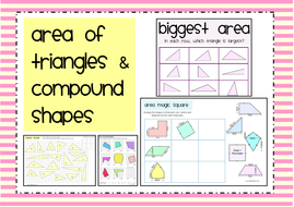 Area Of Triangles & Compound Shapes Activity Pack 