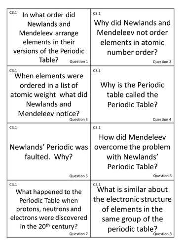 AQA C3 Revision Flash Cards