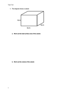 Area, Surface Area & Volume | Teaching Resources