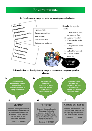 EN EL RESTAURANTE - TENGO UN PROBLEMA - EN EL MERCADO (REVISION