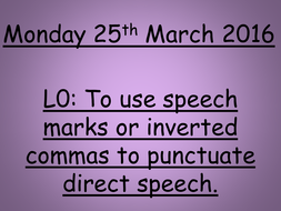 teaching speech marks