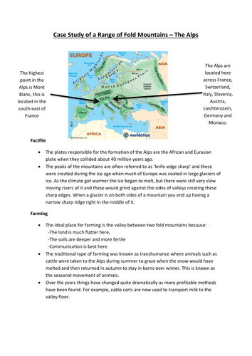 The Alps - Geography GCSE Case Study