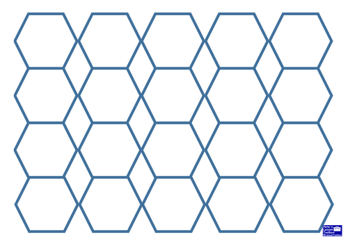 Hexagon Template 20 Per Page