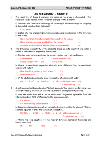 chemistry homework 8