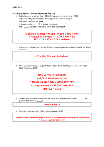 AQA AS Business New Spec ~ Income Elasticity of Demand | Teaching Resources