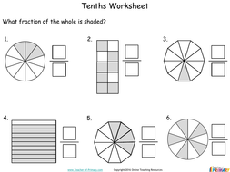 tenths number fractions year 3 by teacher of primary