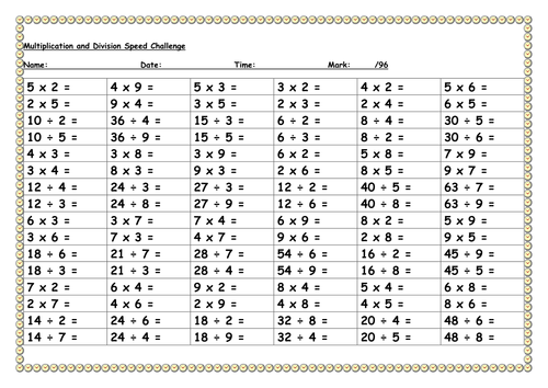 division inverse of multiplication speed math by barang teaching