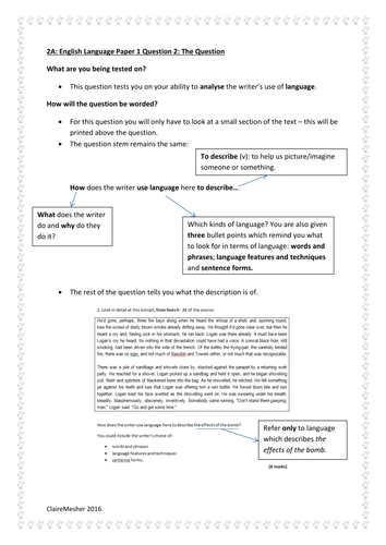 new-aqa-english-language-paper-1-question-2-revision-by-clairemesher